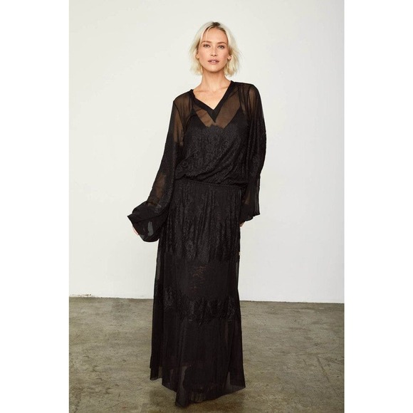 We Are HAH Royal HAHness Lace Maxi Dress Black Women's XS/S - Picture 1 of 16